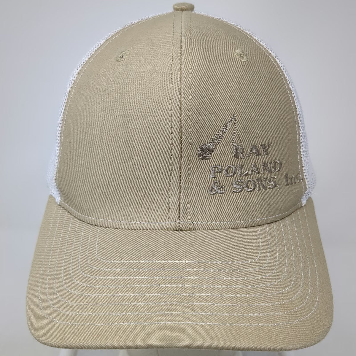 Richardson Trucker Hat Beige One Size Ray Poland & Sons Inc Mesh Snapback Hat