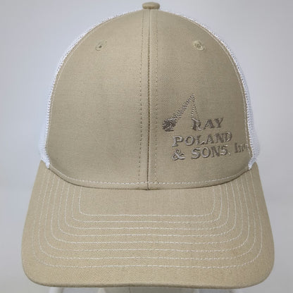 Richardson Trucker Hat Beige One Size Ray Poland & Sons Inc Mesh Snapback Hat