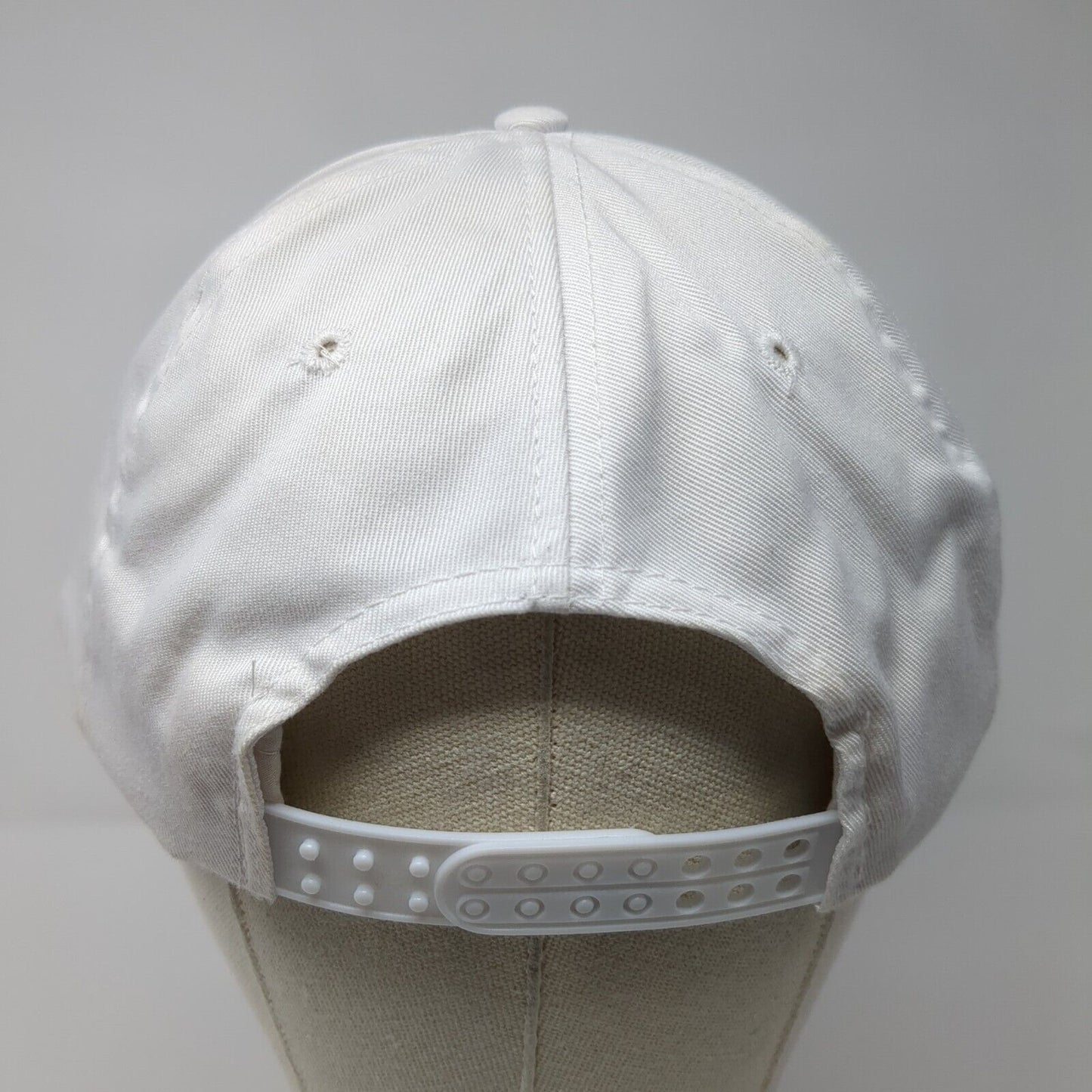 Cobra Snapback Hat White One Size Adjustable Vented Holes 6 Panel Blank