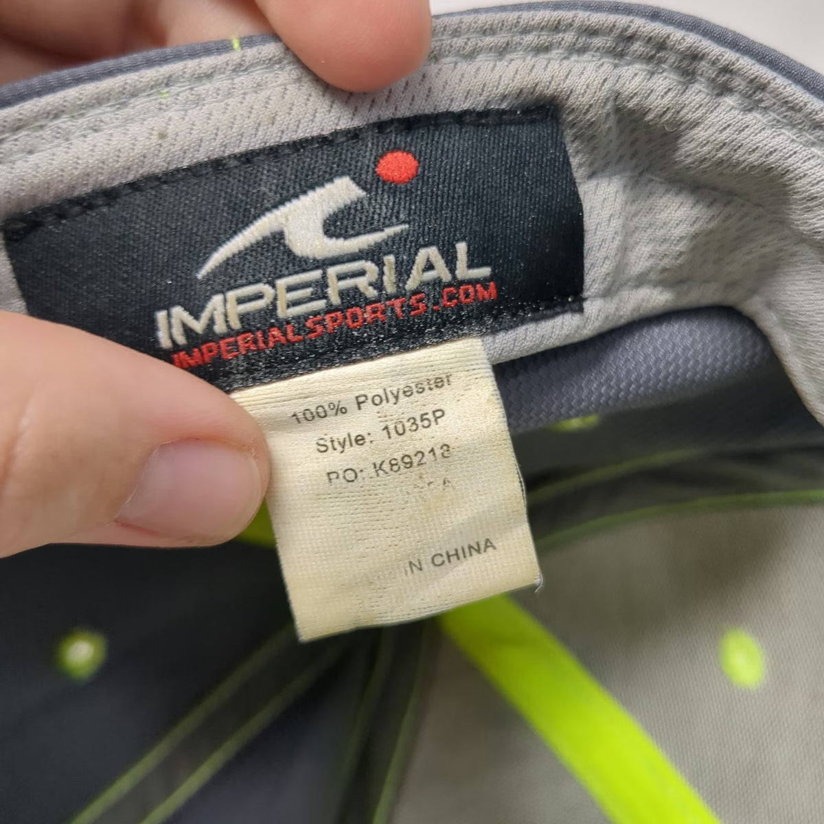 Imperial Baseball Cap Gray Yellow One Size Strapback Sawgrass Golf Hat Graphic