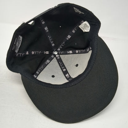 New Era Snapback Hat Black One Size Paper Plane 9FIFTY Flat Brim Stars Stripes