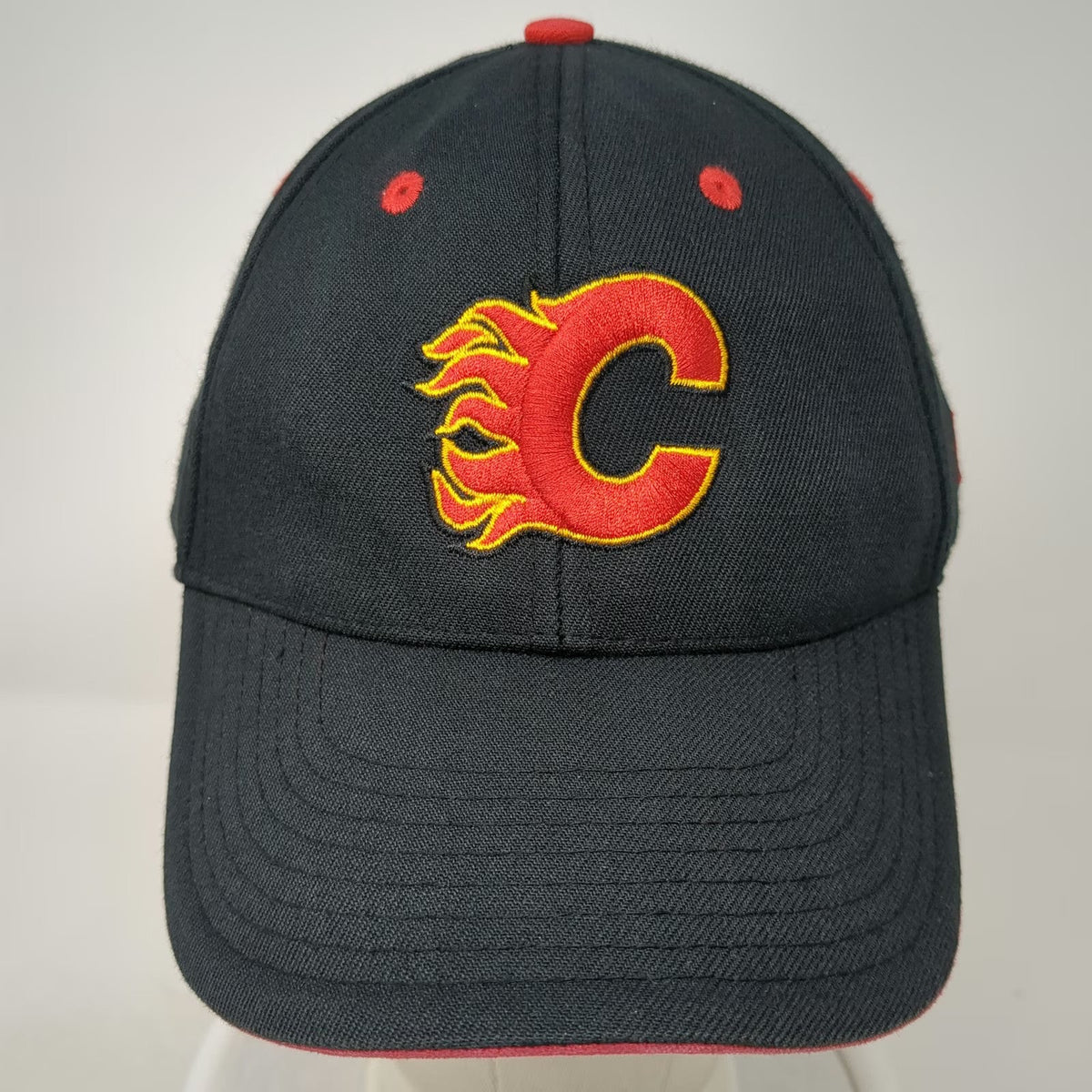 New Era Baseball Cap Black One Size Calgary Flames Embroidered Strapback Hat