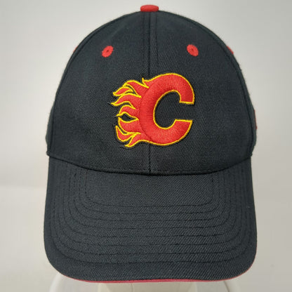 New Era Baseball Cap Black One Size Calgary Flames Embroidered Strapback Hat