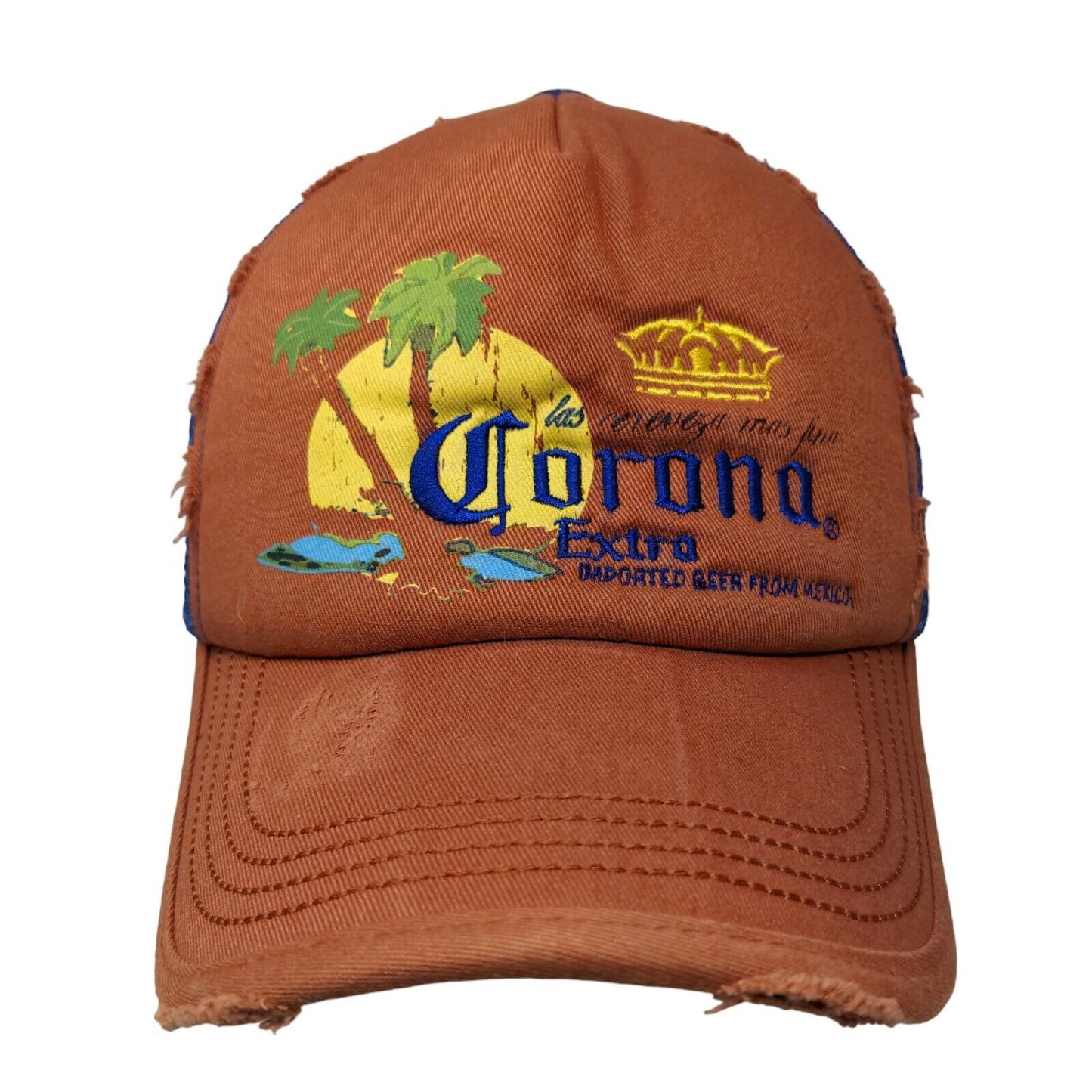 Corona Extra Men's Snapback Mesh Back Hat Multicolor Embroidered Logo Beer