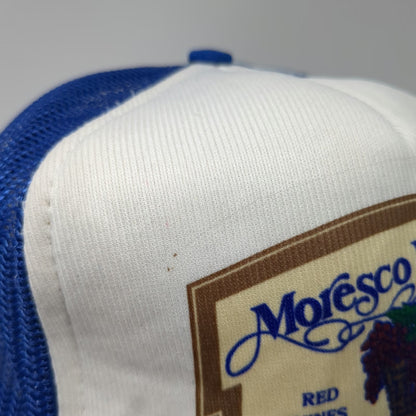 KAP.II Trucker Hat Blue One Size Moresco Vineyards Stockton CA Grapes Graphic