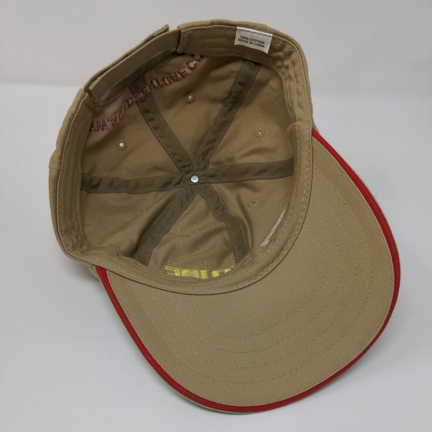 National Geographic Adventure Strapback Hat Tan OSFA Adjustable Embroidered