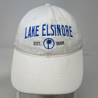 Baseball Cap White One Size Lake Elsinore Palm Tree 1888 Slideback Souvenir Hat