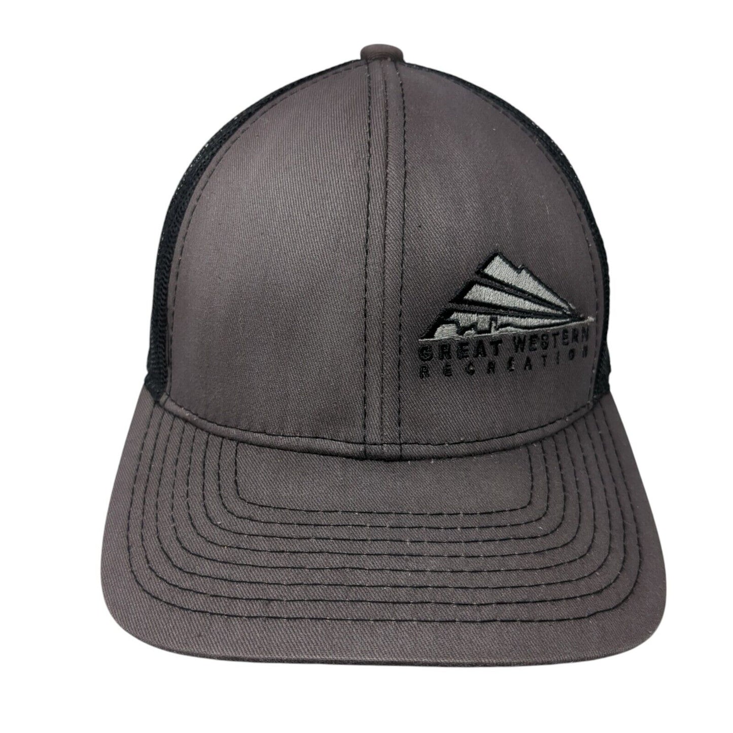 Great Western Recreation Snapback Trucker Hat Gray OS Mesh Back Outdoor Cap