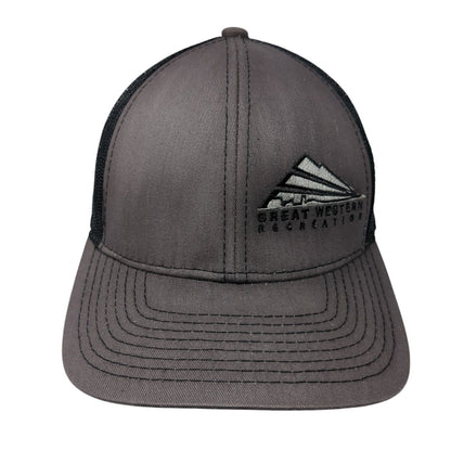 Great Western Recreation Snapback Trucker Hat Gray OS Mesh Back Outdoor Cap