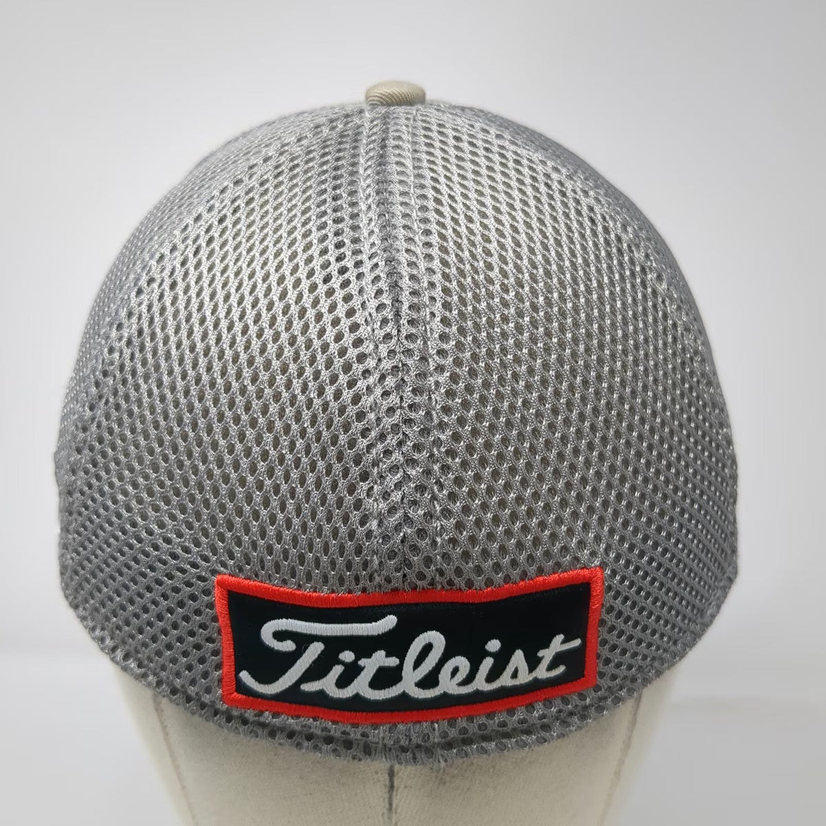 Titleist Baseball Cap Gray M Mesh Back Pro V1 FootJoy Stretch Fit New Era Hat