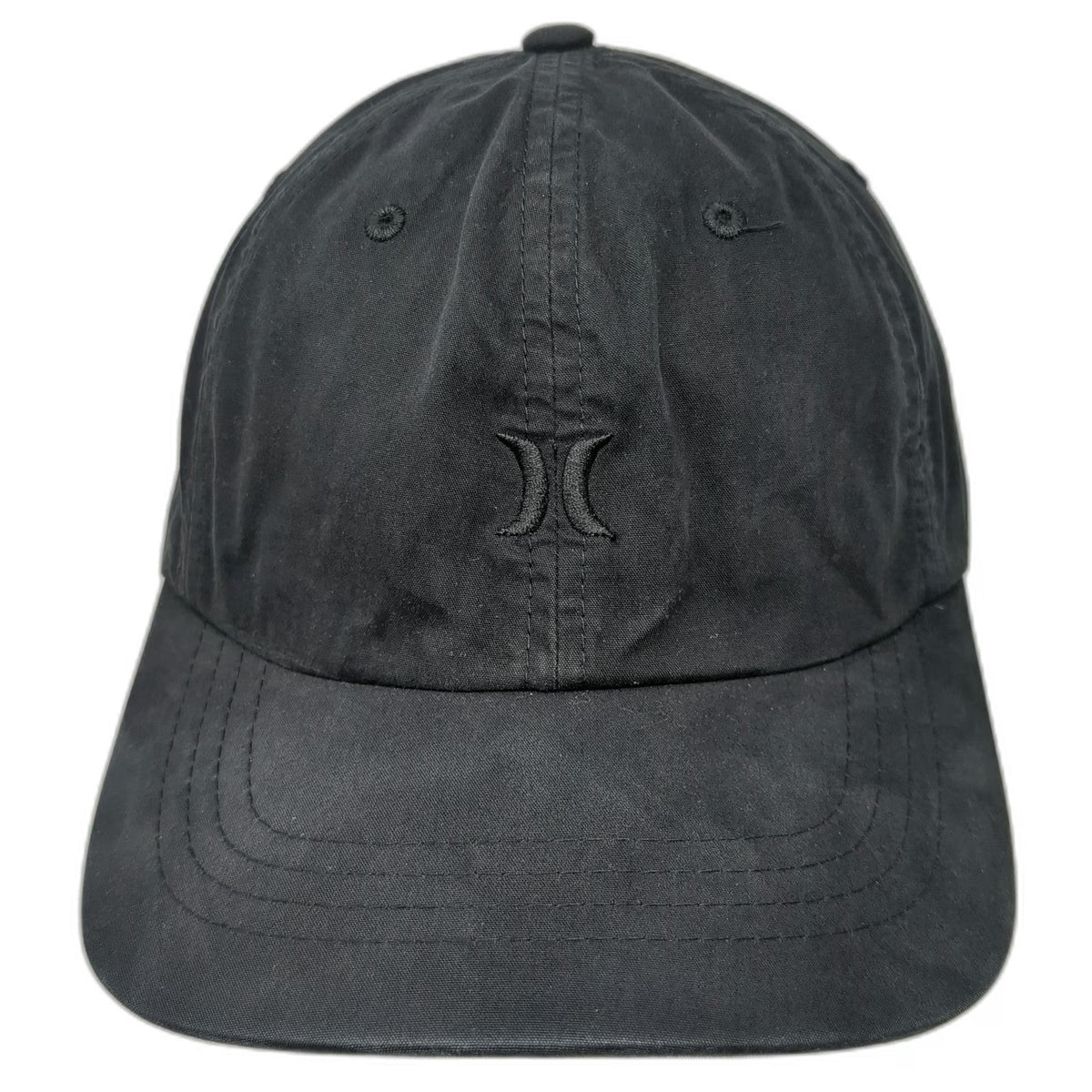 Hurley Baseball Cap Black One Size Tonal Logo Cotton Nylon Blend Slideback Hat