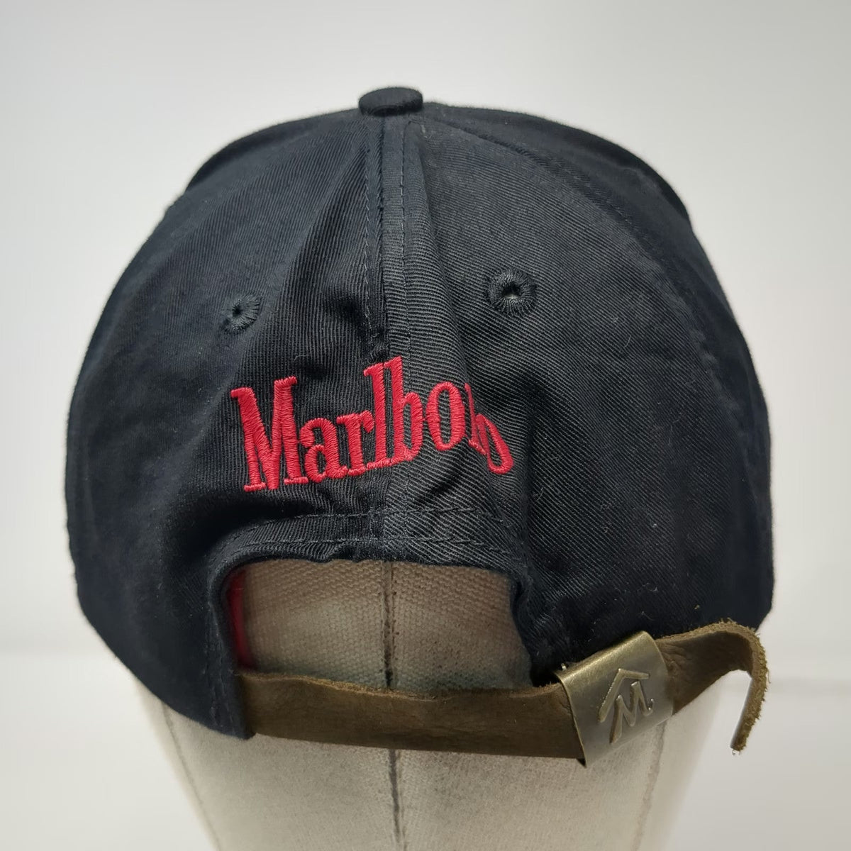 Marlboro Country Store Baseball Cap Black Slideback Red Embroidery Hat Vintage