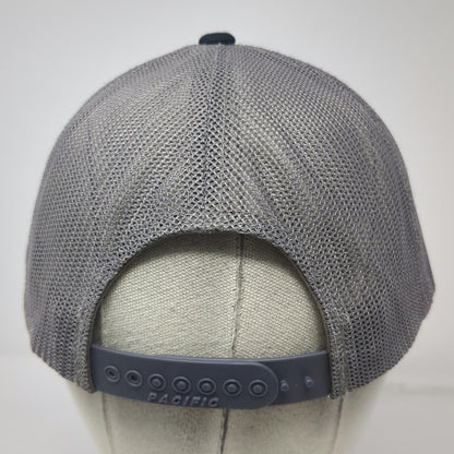 Pacific Headwear Trucker Hat Black Gray One Size Mesh Snapback Higher Rock Radio