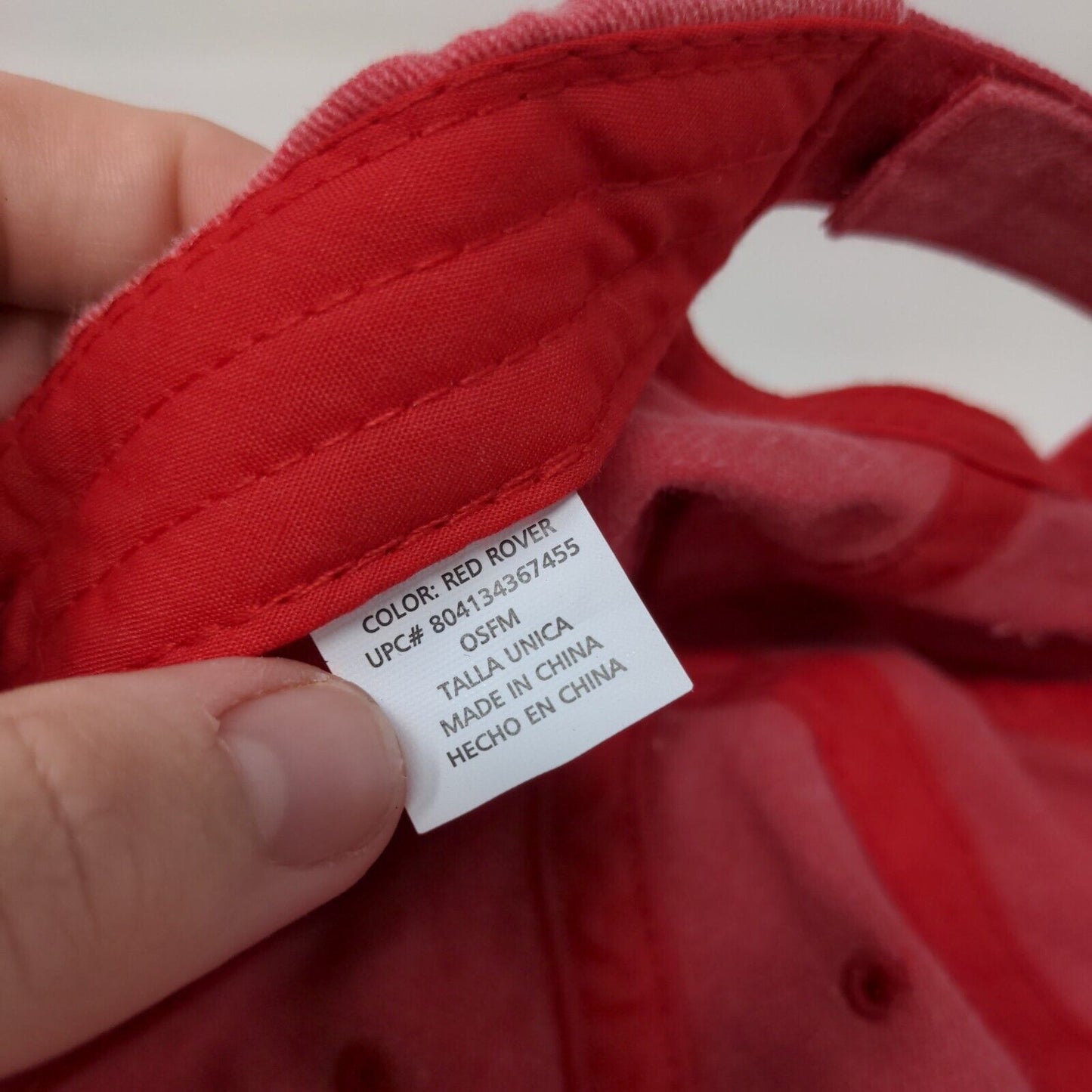 Unbranded Strapback Hat Red Rover OSFM Solid Blank Adjustable 6 Panel
