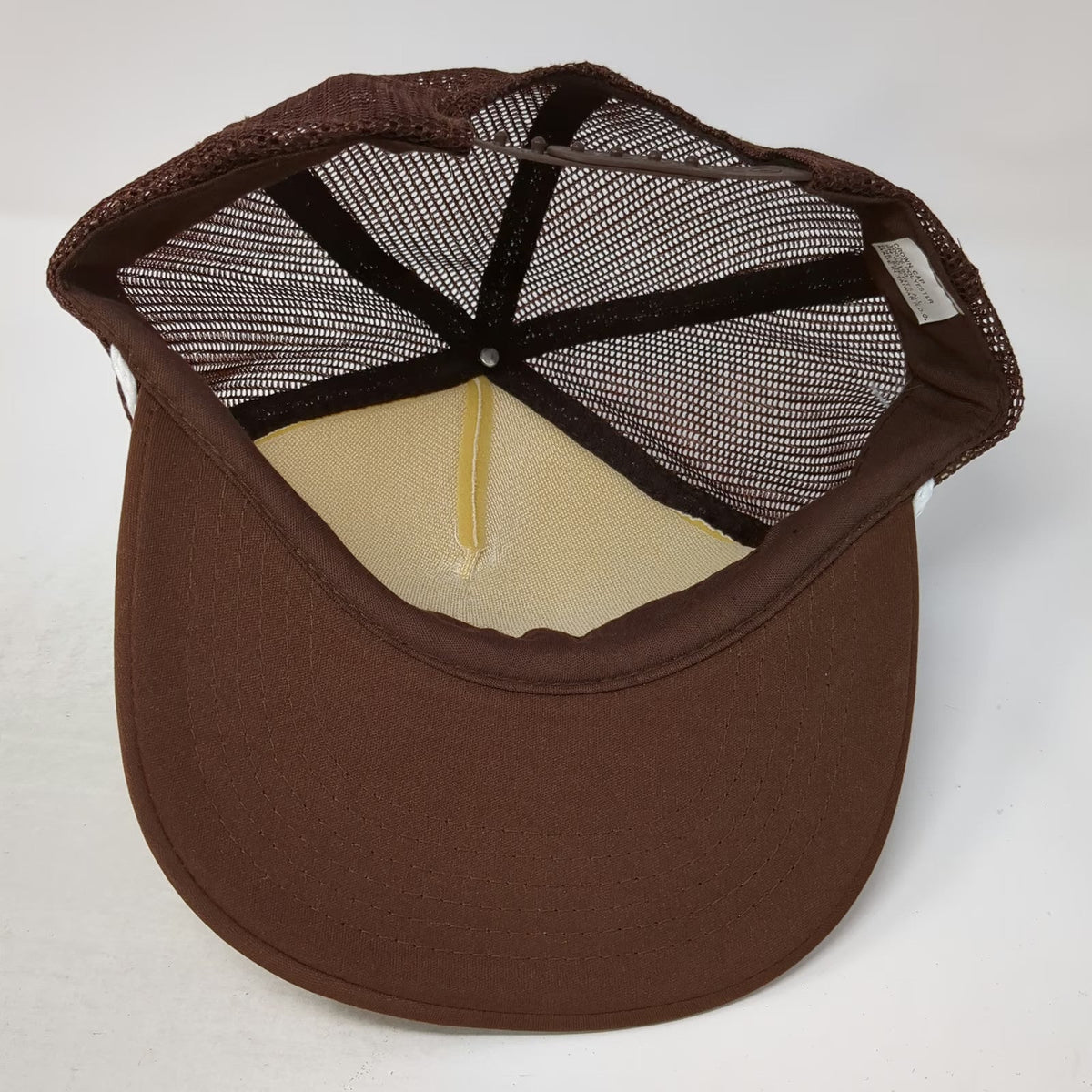 Crown Cap Trucker Hat Brown OSFM SVT Inc Semi Tanker Truck Scrambled Eggs Rope
