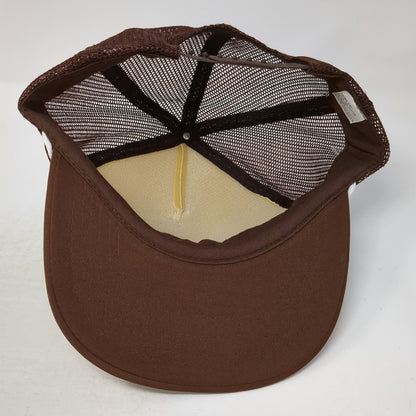 Crown Cap Trucker Hat Brown OSFM SVT Inc Semi Tanker Truck Scrambled Eggs Rope