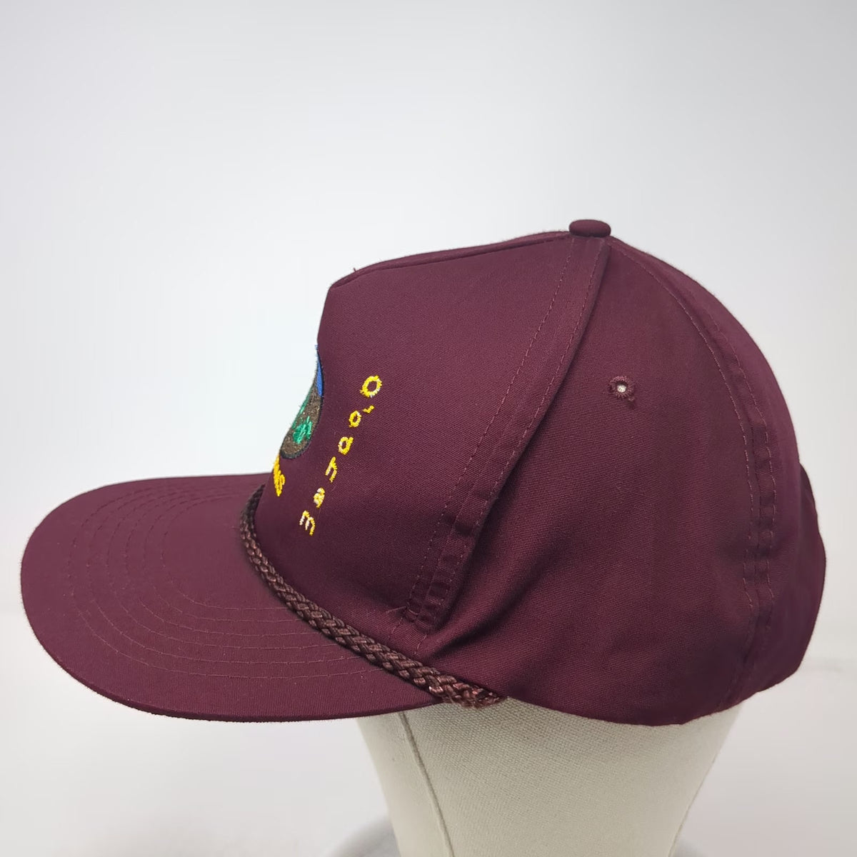 Speedway 5 Panel Red One Size Rope Snapback Tohono O'odham Farms Agriculture Hat