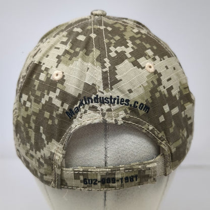 The MAX Hat Baseball Cap Beige One Size Camo Mawk Industries Embroidered Logo
