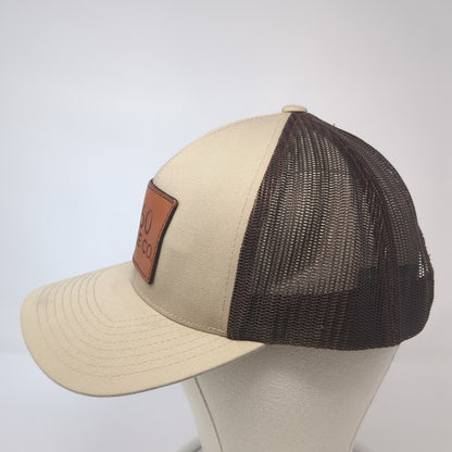 1860 Cattle Co. Patch Snapback Trucker Hat Brown One Size Mesh Back