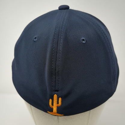 Spiderz Baseball Cap Blue S/M Embroidered Spider Cactus Stretch Fit Hat