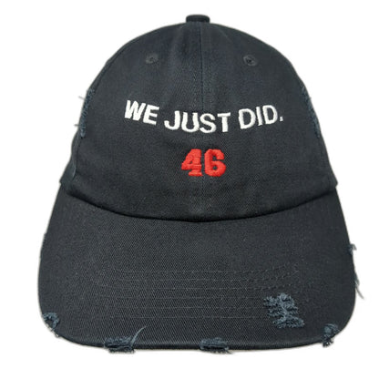 District Baseball Cap Black White Red One Size WE JUST DID 46 Embroidered Hat