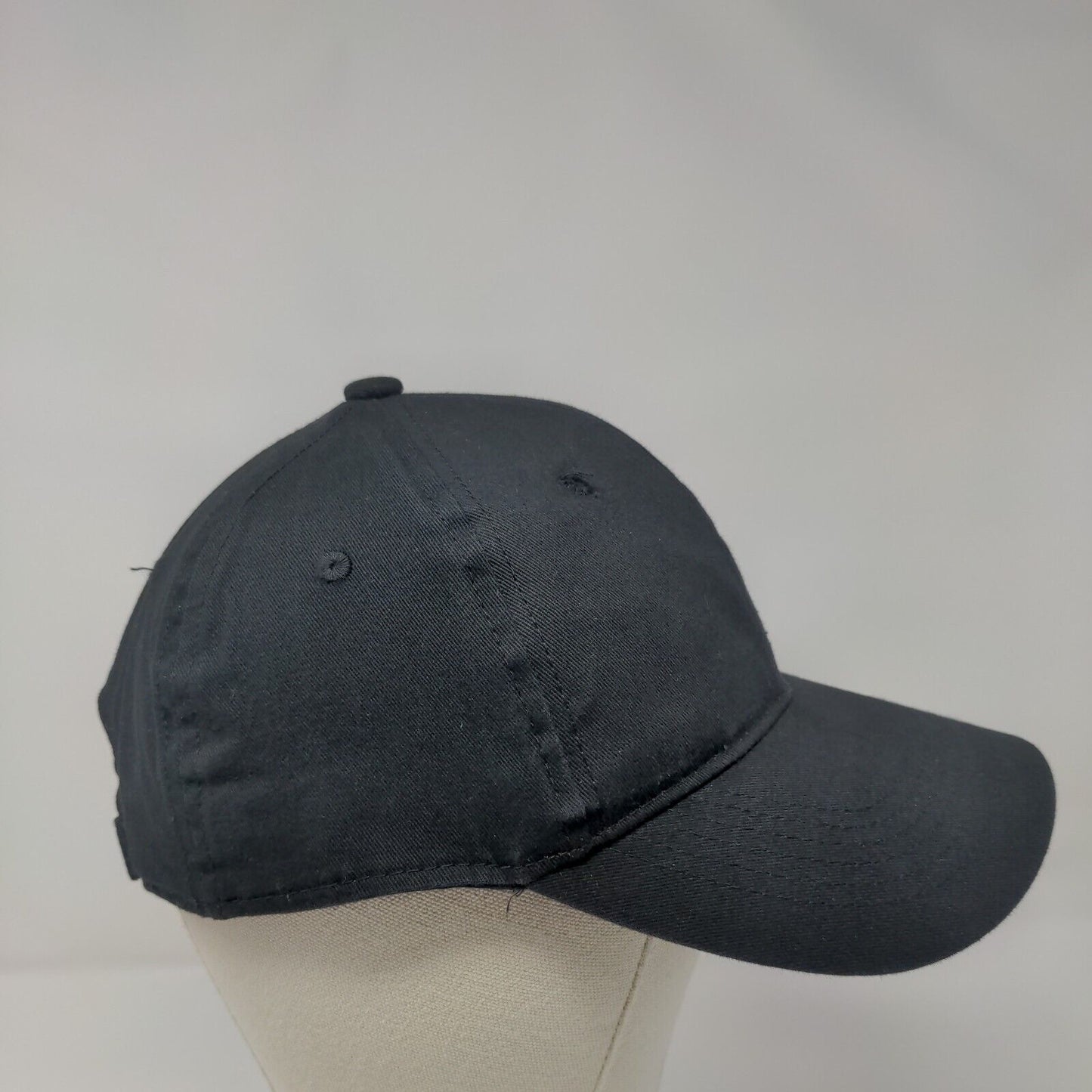 George Strapback Hat Solid Black OSFA Adjustable Blank Vent Holes
