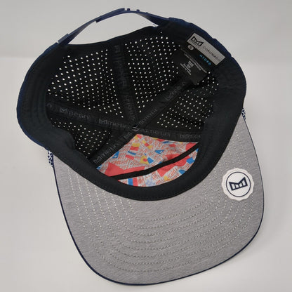 Melin Hydro Coronado Snapback Mesh Back Hat Blue Rope Size Small 3D Logo