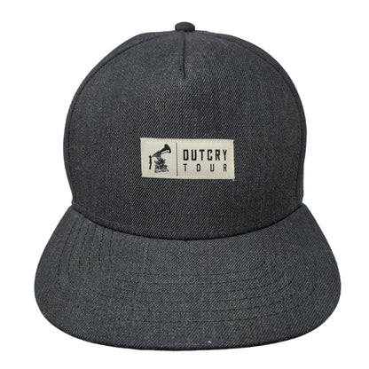Otto Men's Snapback Hat Gray OSFM Embroidered Outcry Tour Logo Acrylic Wool