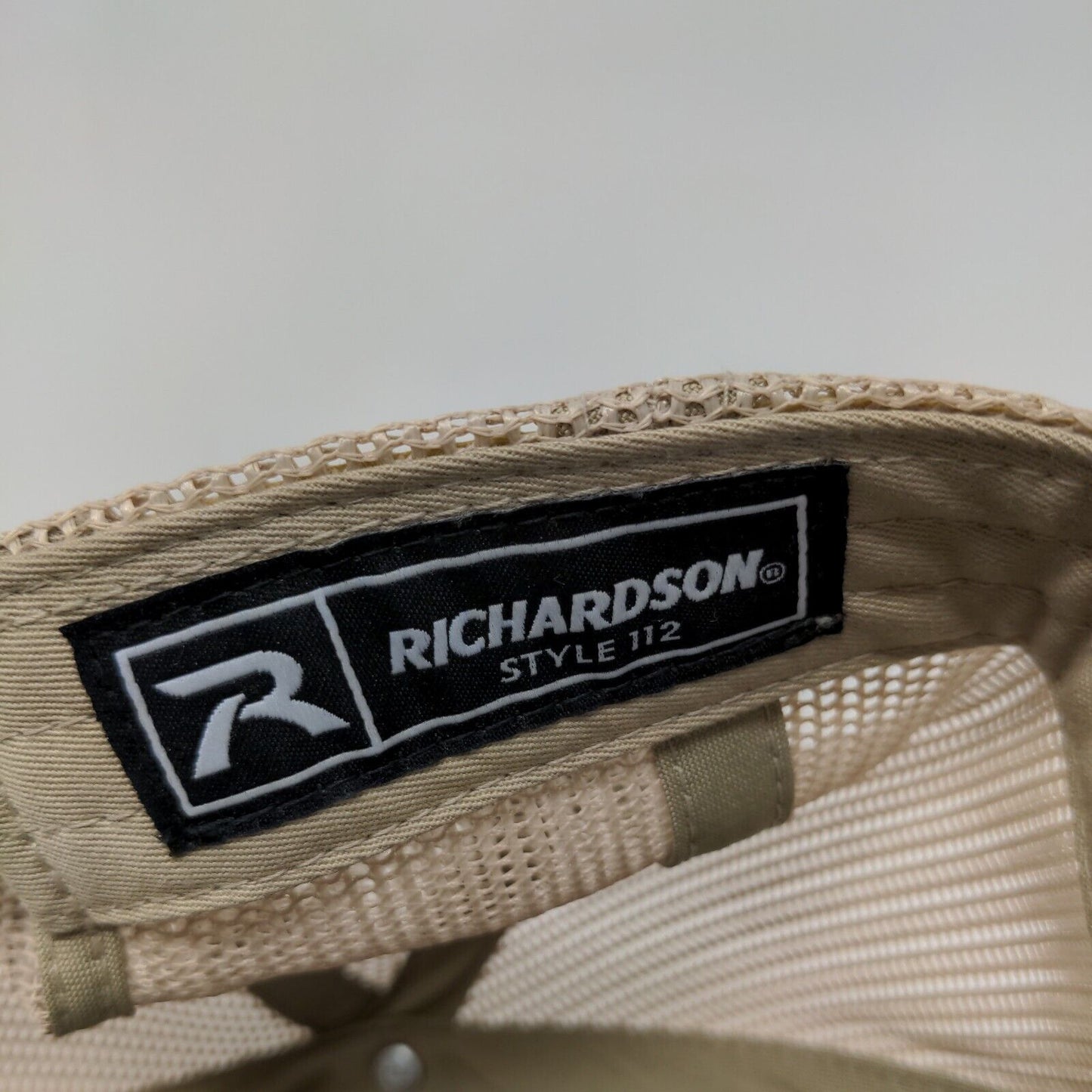 Richardson Men's Snapback Mesh Back Hat Brown Tan Adjustable Jordan Oaks Logo