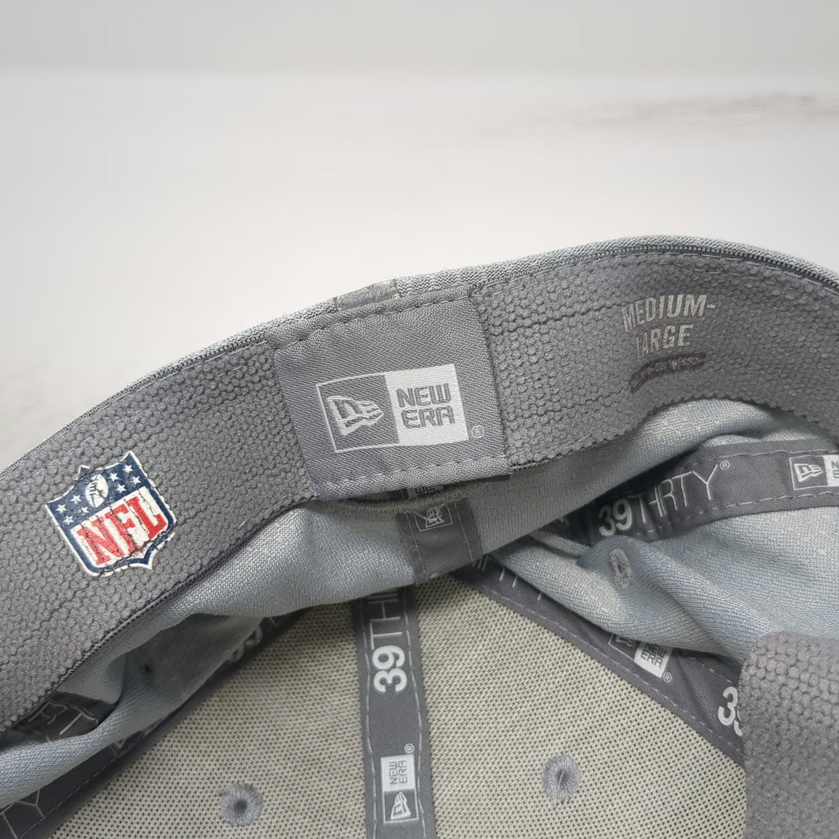 Dallas Cowboys NFL New Era Gray Cap L Stretch Fit 39THIRTY Mesh Shield Star Hat