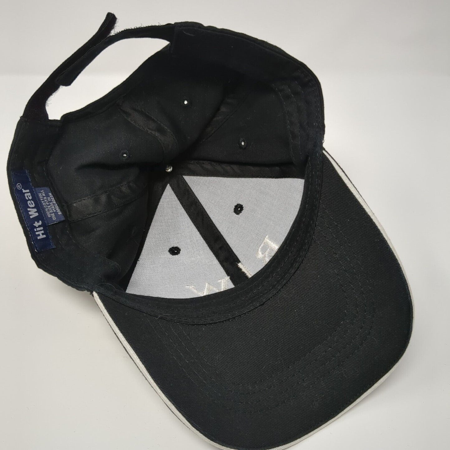 RW Strapback Hat Black OSFA Adjustable Embroidered 6 Panel Hit Wear