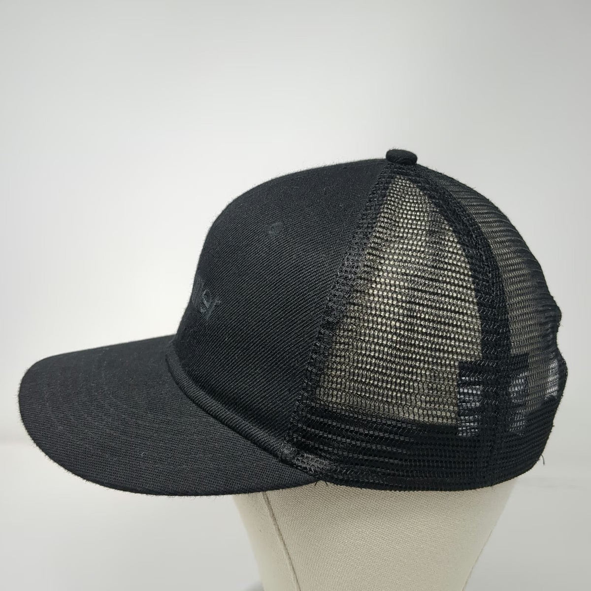 Three In Trucker Hat Black Blue Miller Electric Logo One Size Snapback Mesh hat