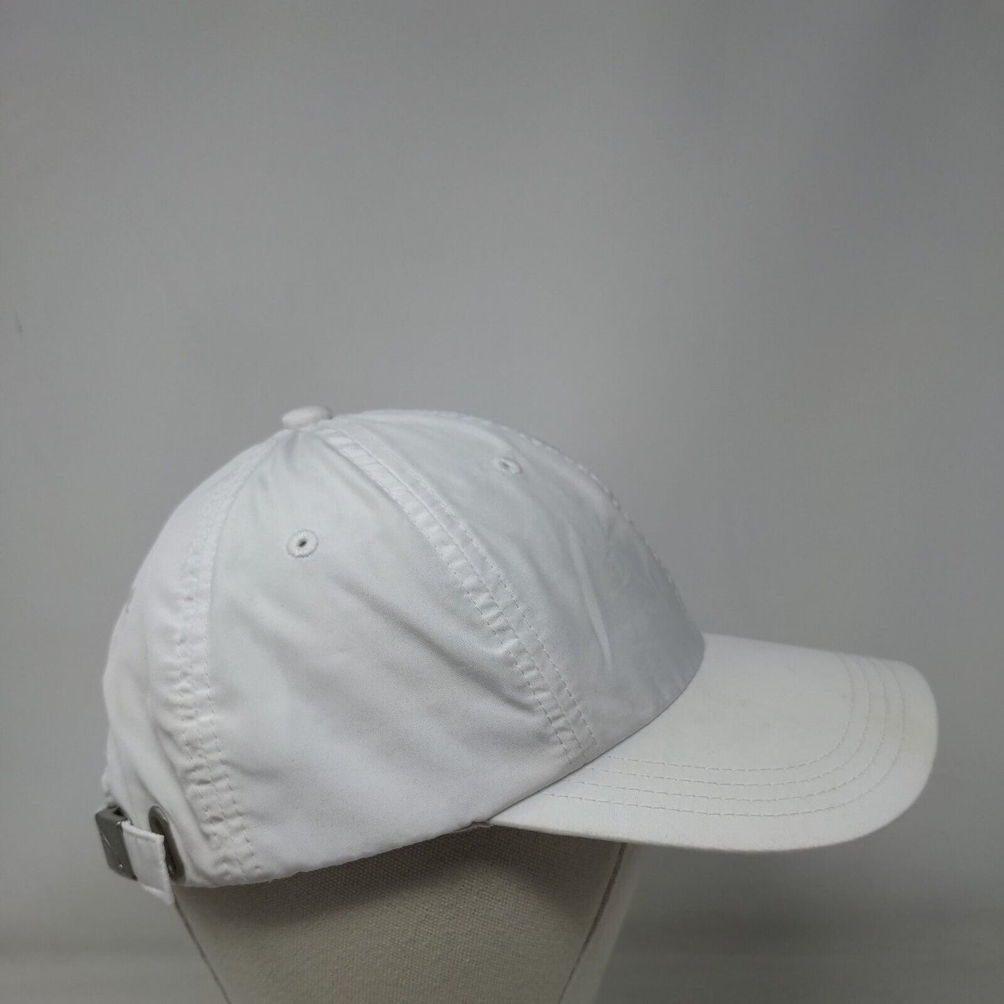 PUMA Slideback Hat White OSFA Adjustable Vented Holes 6 Panel Polyester