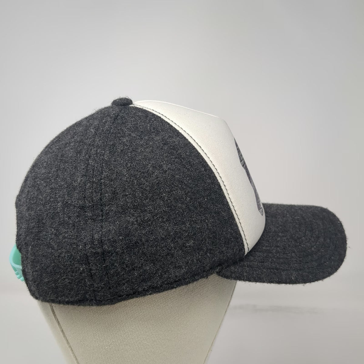 Pistil 5 Panel Gray One Size Bear Graphic Wool Blend Adjustable Snapback Hat