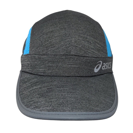 Asics Strapback Hat Gray One Size Adjustable Mesh Colorblock Performance