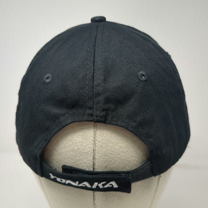Yonaka Motorsports Baseball Cap Black One Size Strapback Red White Logo Hat