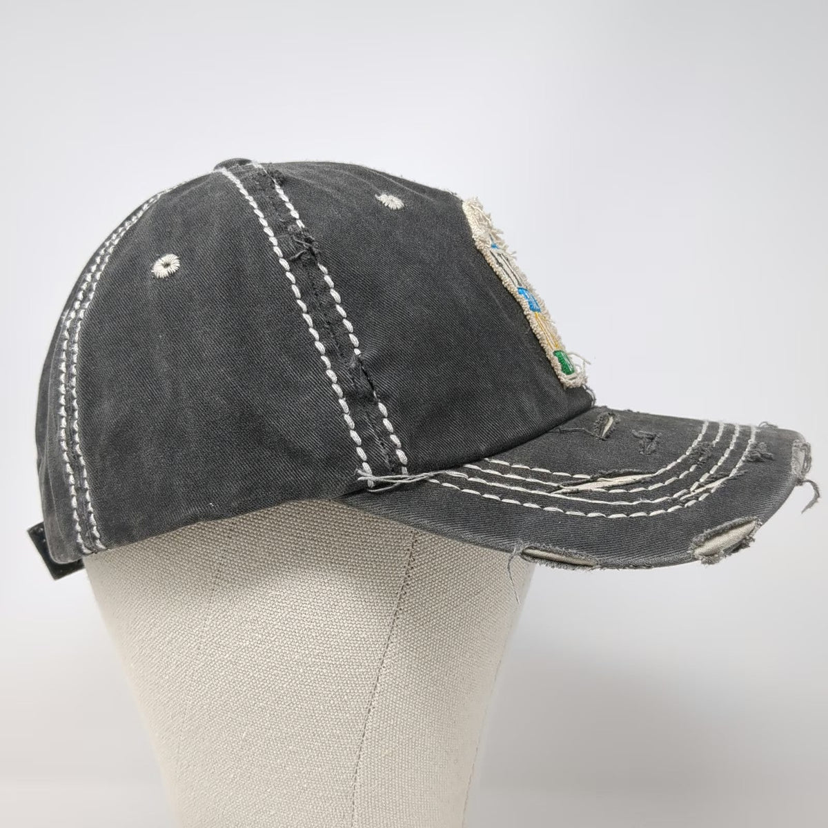 4350 District Baseball Cap Gray OSFM Hike More Worry Less Hiking Mountain Hat