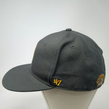 47 Boston Bruins NHL Gray Yellow One Size Cap Bear Logo Slideback Embroidery Hat