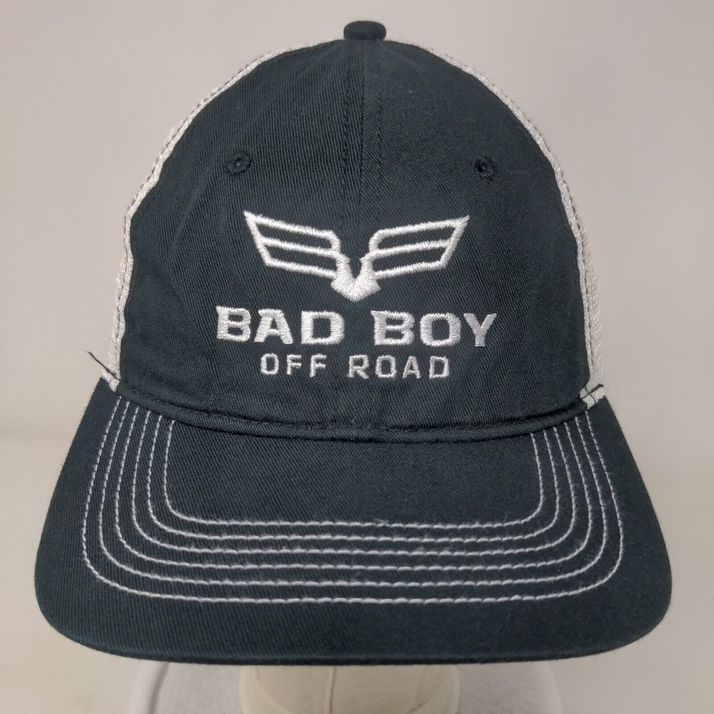 Bad Boy Off Road Strapback Trucker Hat Black OS Mesh Back Embroidered District