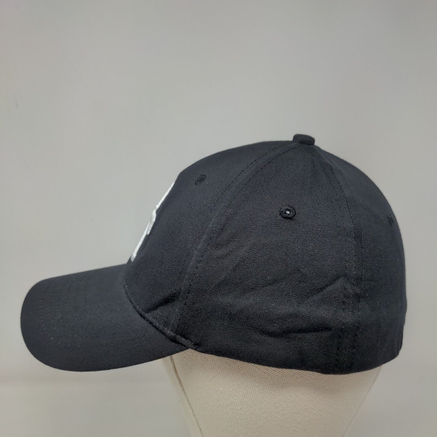 PT Poker Fitted Hat Black L/XL Embroidered 6 Panel NU-Fit Patent by KC Caps