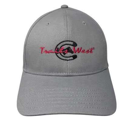 Trails West Strapback Hat Gray OSFM Adjustable Embroidered Otto