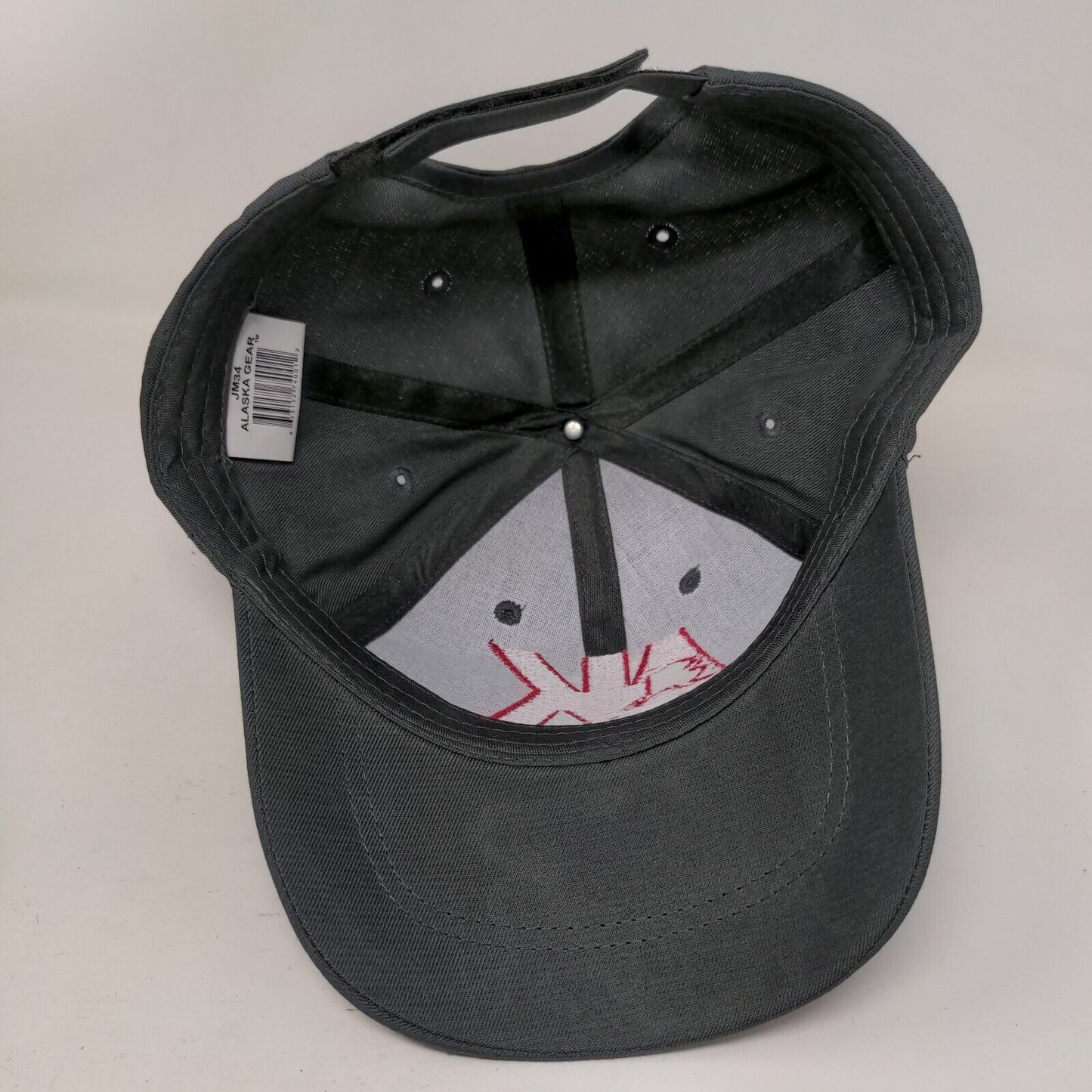 AK Last Frontier Strapback Hat Gray One Size Adjustable Embroidered