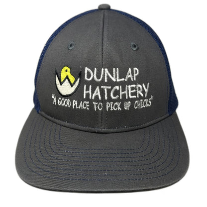 Port Authority Trucker Hat Gray Blue One Size Dunlap Hatchery Pick Up Chicks Hat