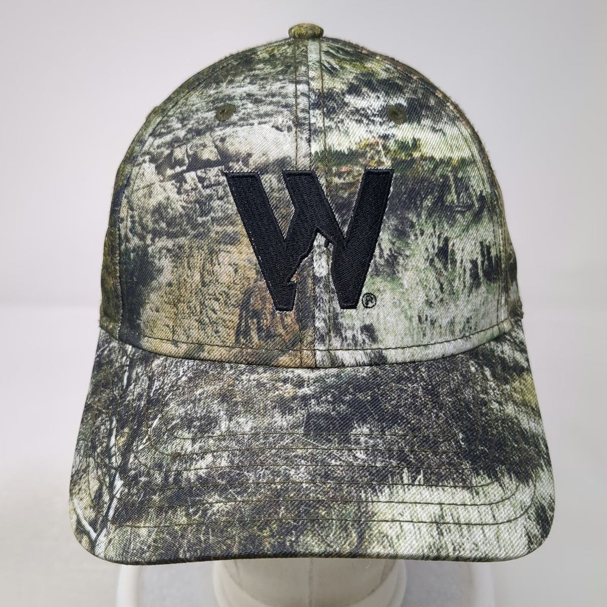 OTTO Baseball Cap Green One Size Camo Mossy Oak Key-Link Fencing Railing W Hat