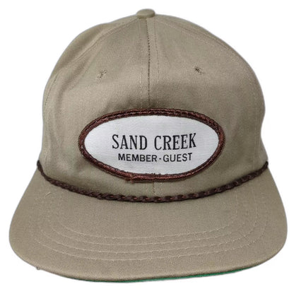 Derby Cap Sand Creek Member Guest Golf Rope Hat Brown Slideback OSFM USA Made