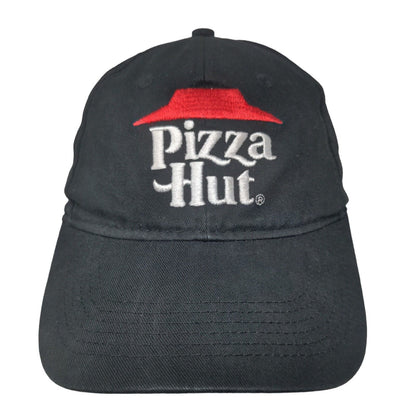 Pizza Hut Strapback Hat Black OSFA Adjustable Embroidered Employee Crew Cap