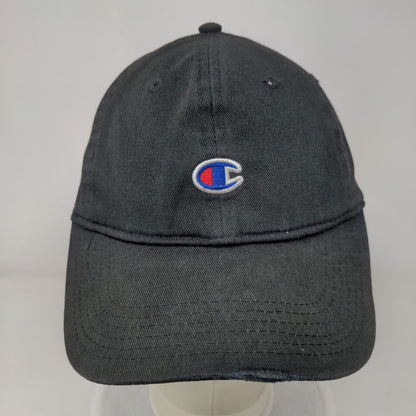 Champion C Logo Slideback Hat Black OSFA Embroidered Solid 6 Panel
