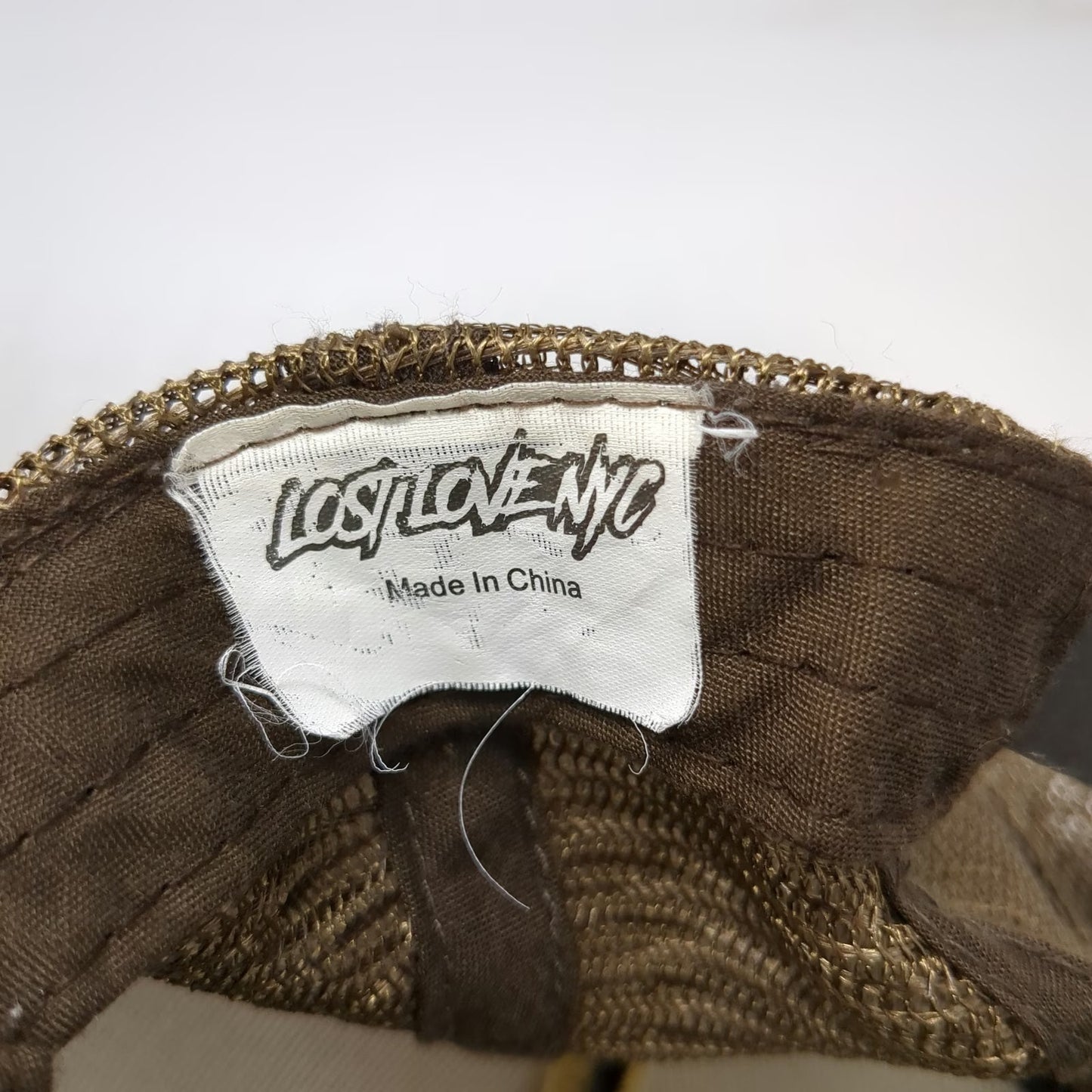 Lost Love NYC Trucker Hat Brown One Size Mesh Snapback Rope Hearts LA Logo
