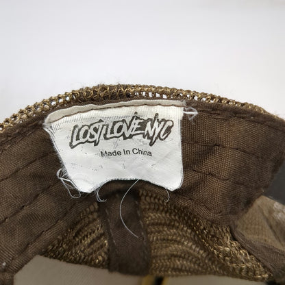 Lost Love NYC Trucker Hat Brown One Size Mesh Snapback Rope Hearts LA Logo