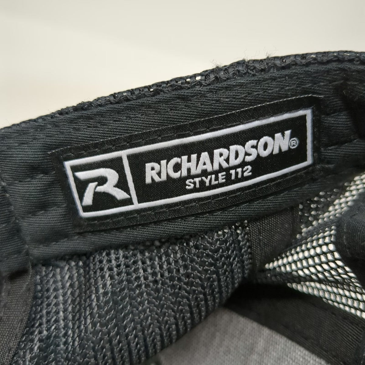 Richardson Trucker Hat Gray One Size Crown Utilities LLC Logo Snapback Mesh Back